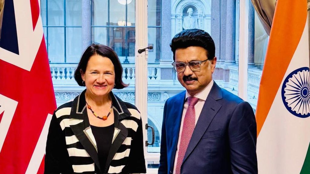 T.N. CM Stalin Meets U.K. Minister in London to Boost Collaboration