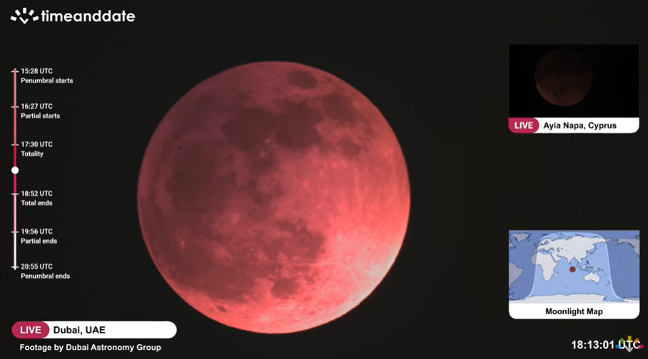 See the blood moon rise in 1st pictures of September 2025 total lunar eclipse