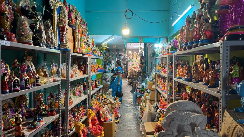 The hands behind the golu dolls of Bommaikara Theru in Kancheepuram