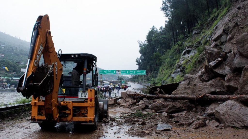 Heavy rainfall in Himachal village; several vehicles buried in debris, farms damaged