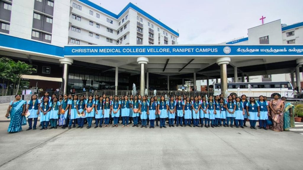 School students visit CMC campus in Ranipet