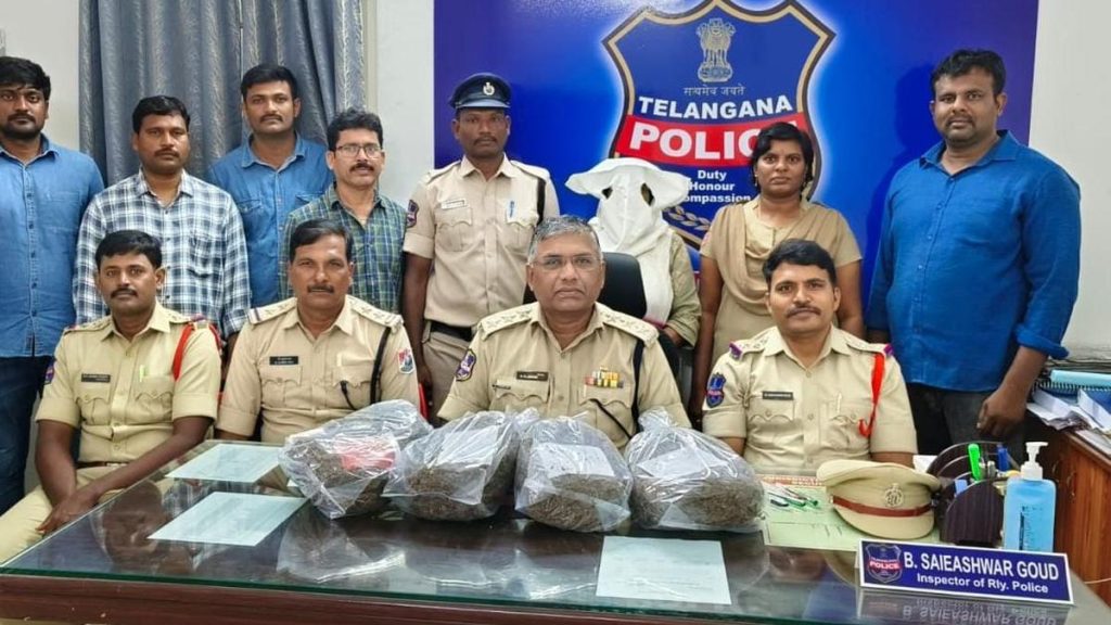 Woman Arrested at Secunderabad Station with ₹3.94 Lakh Worth of Ganja