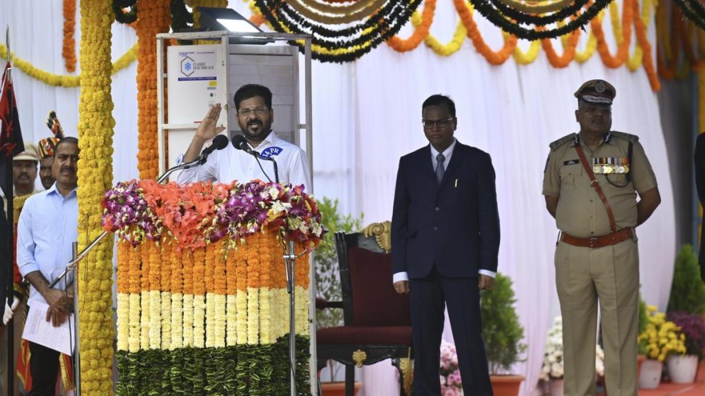 Telangana will not compromise on its rightful share of Krishna and Godavari waters, says CM on Praja Palana Dinotsavam